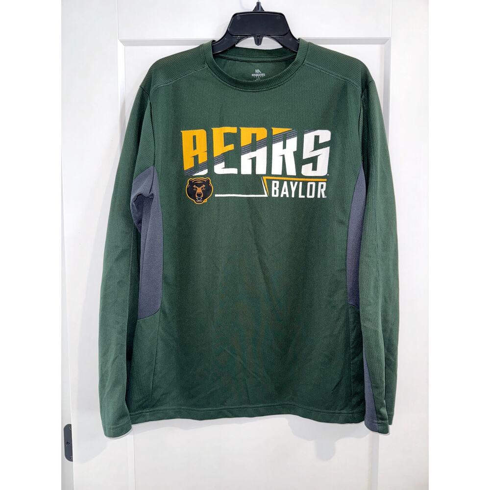Baylor Bears Men’s Large Long Sleeve Shirt Green/Gray Knights Apparel